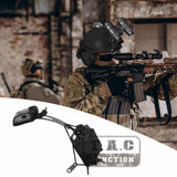 Tactical Helmet Cover PVS31 NVG Retention Pouch GPNVG Battery Rear Storage Pack