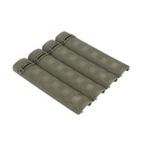 4-Pack  6.2" Battle Rail Covers Panels Grip Textured for 20mm Picatinny