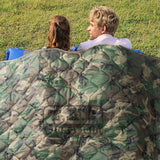Military Style All Weather Poncho Liner Woobie Blanket Outdoor Camping With Bag