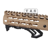 Tactical MOD Foregrip Fore Grip Rail Hand Stop Skeletonized CNC for Keymod M-LOK