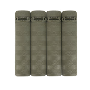 4-Pack  6.2" Battle Rail Covers Panels Grip Textured for 20mm Picatinny