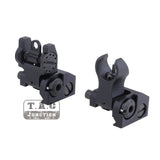 Tactical Micro HK Style Sight Set Front and Rear Folding Low-Profile Sight Iron