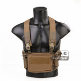 Emerson Tactical Assault Chest Rig D3CR Micro X Harness Plate Carrier Front Panel w/ Mag Pouches