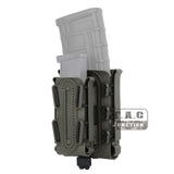 Soft Shell Molle Double Decker Rifle 5.56 7.62 308 & 9mm Mag Magazine Pouch Set