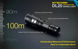 Nitecore DL20 LED 1000 Lumens Underwater Sport Diving Light Flashlight Torch
