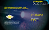 Nitecore DL20 LED 1000 Lumens Underwater Sport Diving Light Flashlight Torch