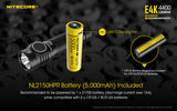 NITECORE E4K 4400 Lumen EDC Flashlight with 5000mAh USB-C Rechargeable Battery
