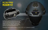 NiteCore HC60M V2 NVG Mountable 1200 Lumens Rechargeable Helmet Light Headlamp