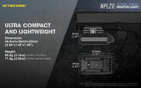 NiteCore NPL20 LED 460 Lumens Universal Ultra Compact Weapon Light