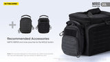NiteCore NRB10 Multiple Ways of Carrying Range Bag 20L Capacity - Black