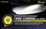 NiteCore P20i USB-C Rechargeable LED 1800 Lumens Flashlight Torch