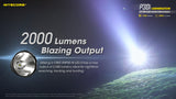 NiteCore P30i 2000 Lumens LED USB Rechargeable Flashlight Torch