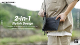 Nitecore SLB01 2-in-1 Design Outdoor Ultra Compact Lightweight 1L Sling Bag Black