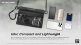 Nitecore SLB01 2-in-1 Design Outdoor Ultra Compact Lightweight 1L Sling Bag Black