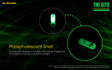 NiteCore TIKI GITD 300 Lumens USB Rechargeable Keychain Flashlight Torch