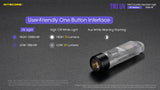 NiteCore TIKI UV 1000 mW USB Rechargeable Keychain Flashlight Torch