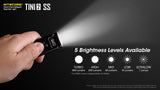 NiteCore TINI2 SS Stainless Steel 500 Lumens USB-C Rechargeable Keychain Light