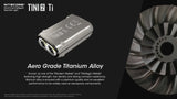 NiteCore TINI2 Ti Titanium Alloy 550 Lumens USB-C Rechargeable Keychain Light