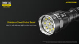 NiteCore TM9K TAC LEDs 9800 Lumens USB-C Rechargeable Flashlight Torch