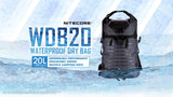 NiteCore WDB20 Outdoor Waterproof Dry Bag - 20L High Capacity