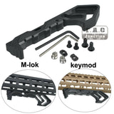 Tactical MOD Foregrip Fore Grip Rail Hand Stop Skeletonized CNC for Keymod M-LOK